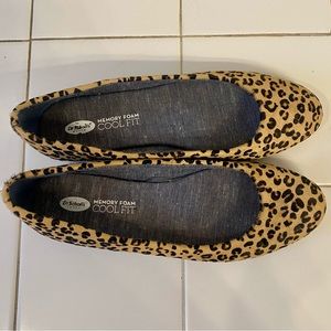Dr. Scholl’s Leopard Print Memory Foam Cool Fit “Giorgie” Slip On Ballet Flats